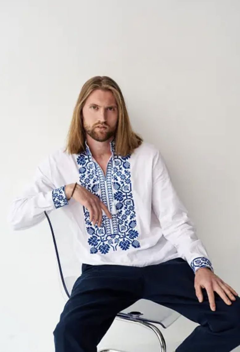 Мужская рубашка вышиванка Всеволод, чоловіча сорочка вишиванка