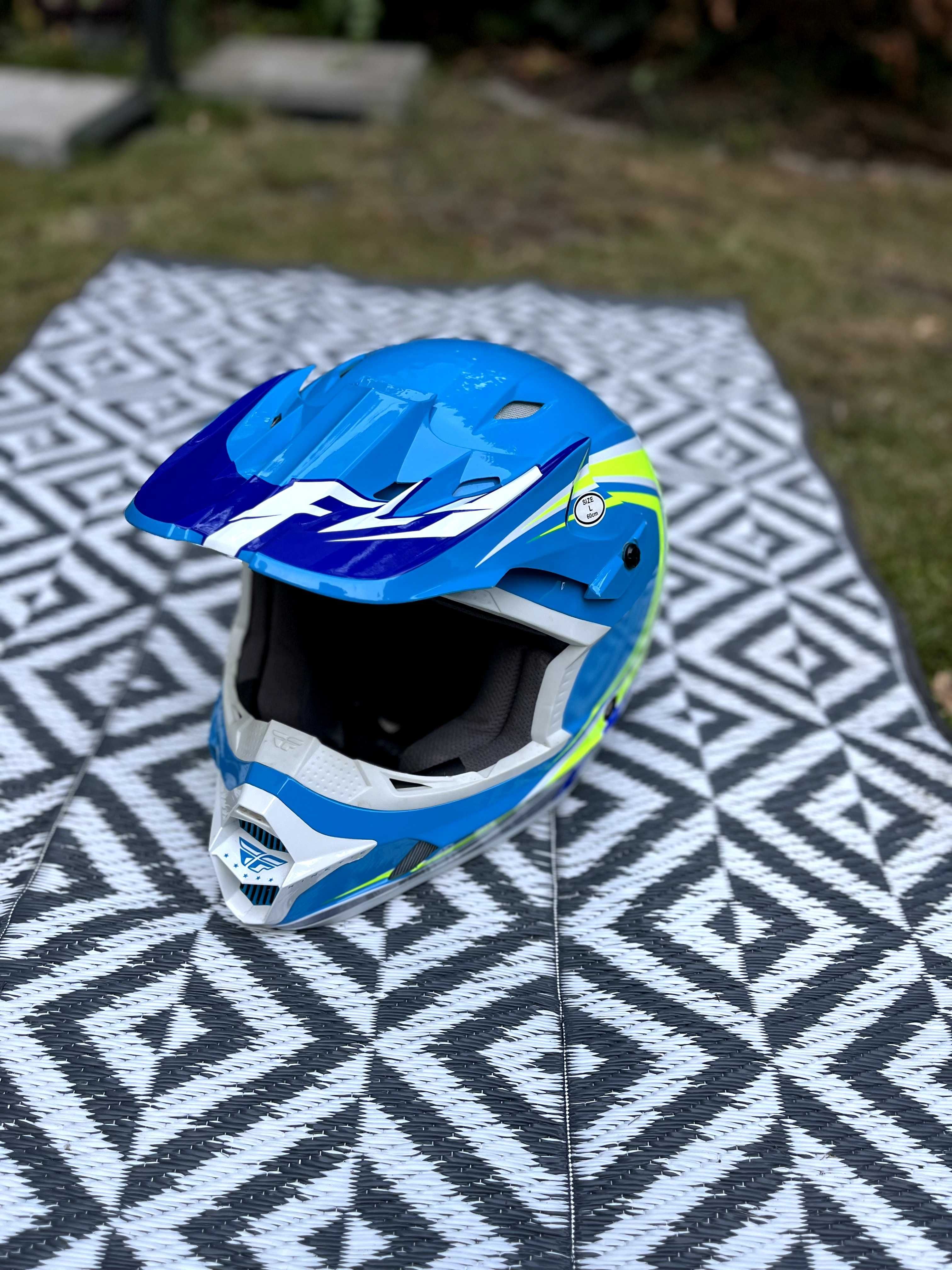 Kask Enduro/Cross - Fly Racing Kinetic -PRAKTYCZNIE NOWY /2 razy użyty