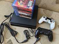 PS4 Slim 1TB 2 pady 9 gier