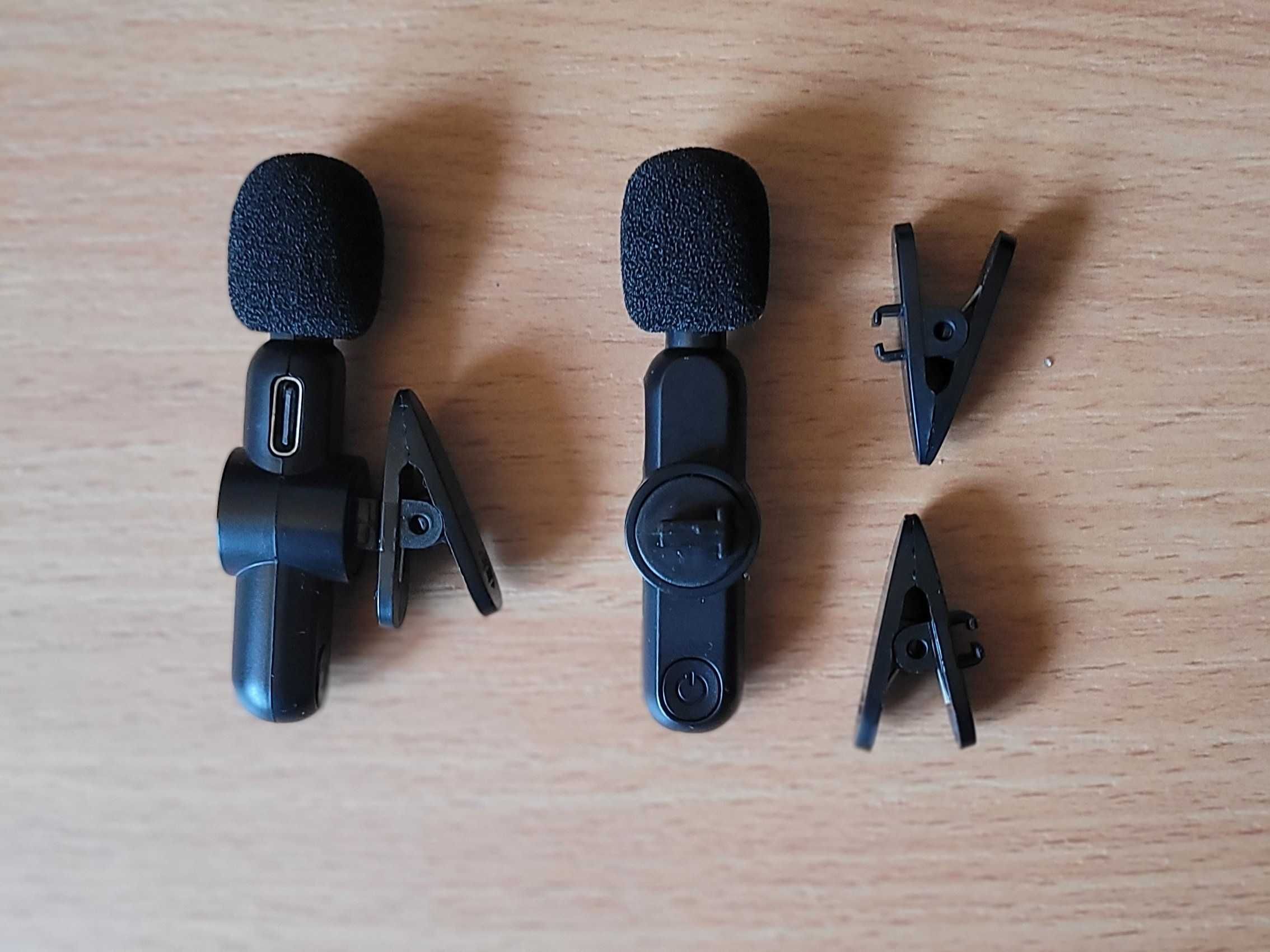 2x mikrofon bezprzewodowy krawatowy  z odbiornikiem USB-C