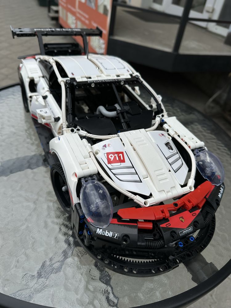 Машинка лего/ Porsche 911 RSR Technic 42096 Logo 1в1 1580д