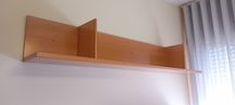 Prateleiras de parede de quarto - 256x33cm e 110x33cm