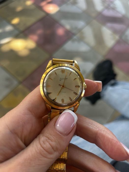 Часы ссср восток  позолота