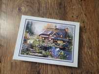 Puzzle domek jezioro kwiaty 500 elementów