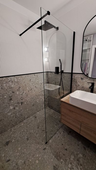 Kabina prysznicowa walk-in | 80cm x 195cm | Ścianka prysznica walk-in