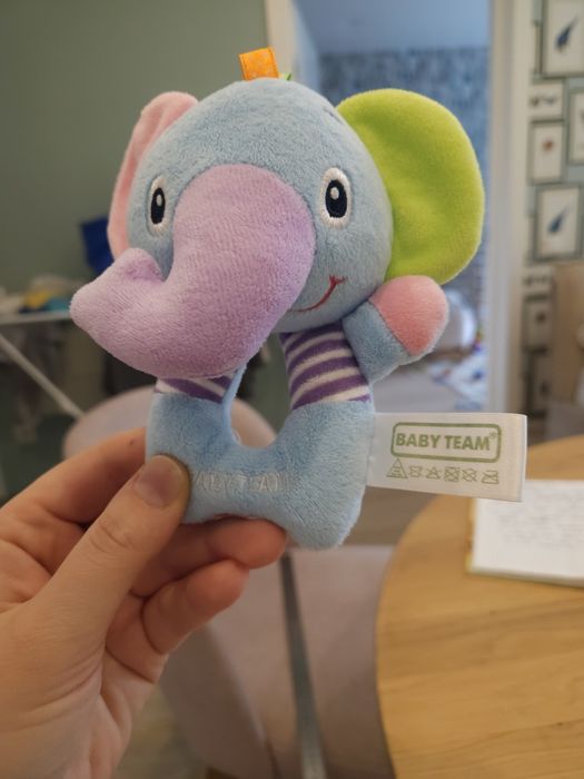 Брязкальце м'яке Baby Team слоник
