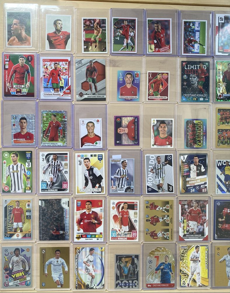 Cristiano Ronaldo Cromos e Cartas Panini e Topps CR7 coleção