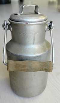 Kanka kana na mleko IDEAL czyste aluminium PRL retro