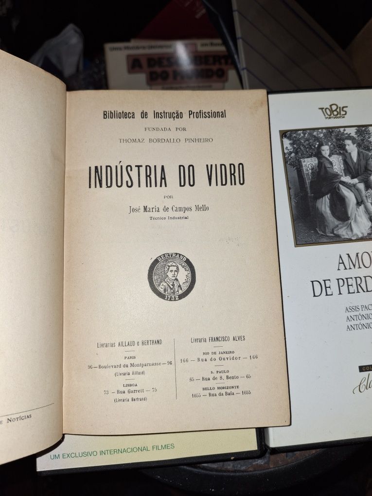 Industria do Vidro livro José Maria campos mello Bordalo Pinheiro