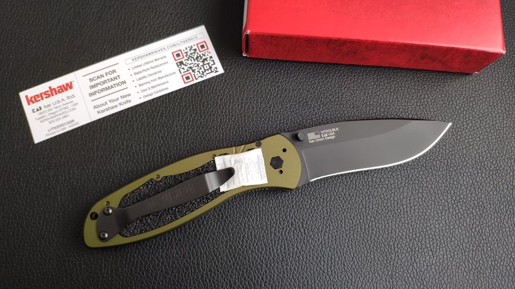 Kershaw Blur Sandvik Olive Drub