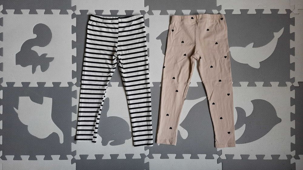 Legginsy 104, H&M, 2 szt.