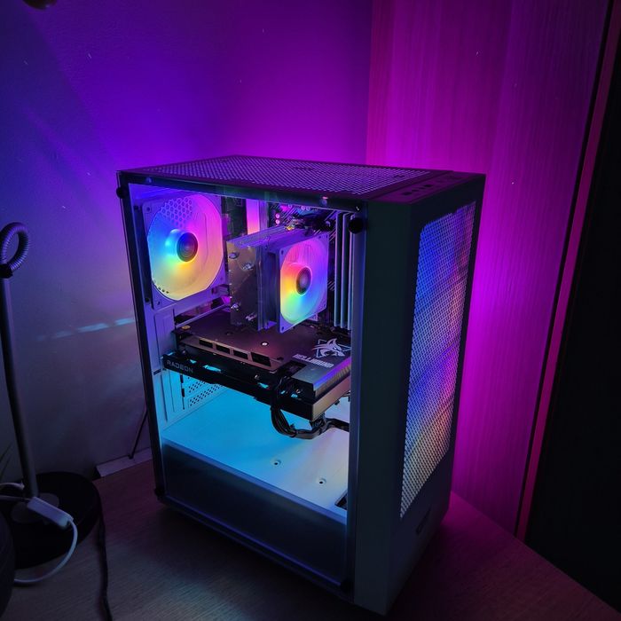 Komputer RX6600XT/R5 5500/16Gb ram/Gamingowy Okazja Gwarancja RGB