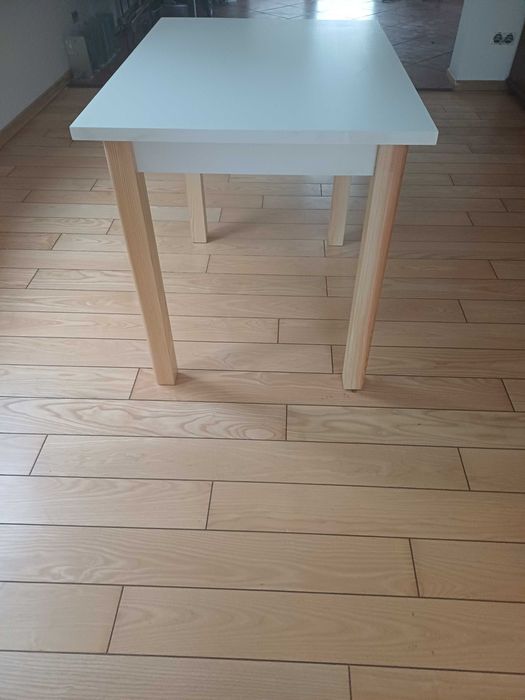 NOWY biały stół kuchenny drewniany sosnowy 100x70 stolik do kuchni