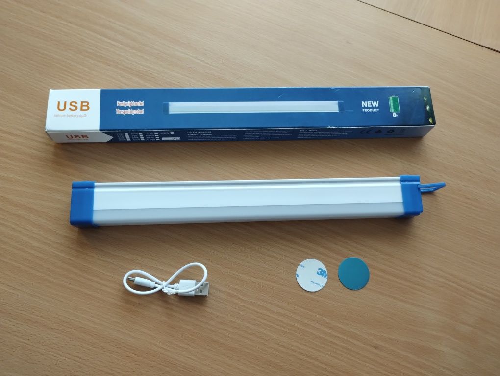 Світлодіодна лампа на акумуляторі з usb d30 см.