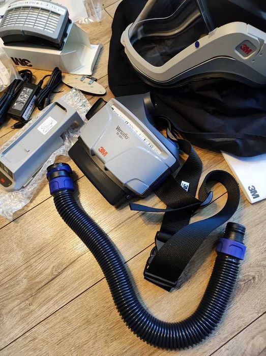 NOWy zestaw powietrza 3M Versaflo maska – przyłbica hełm osprzęt DUŻY