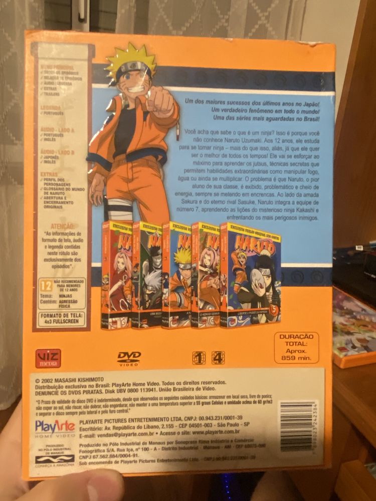 Naruto DVD (5 Volumes + Filme)