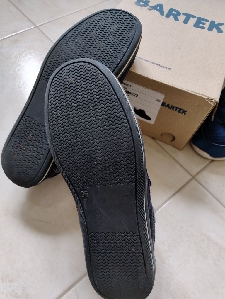 Buty chłopięce Bartek, mokasyny, półbuty r.36, rzepy plus gratis sport