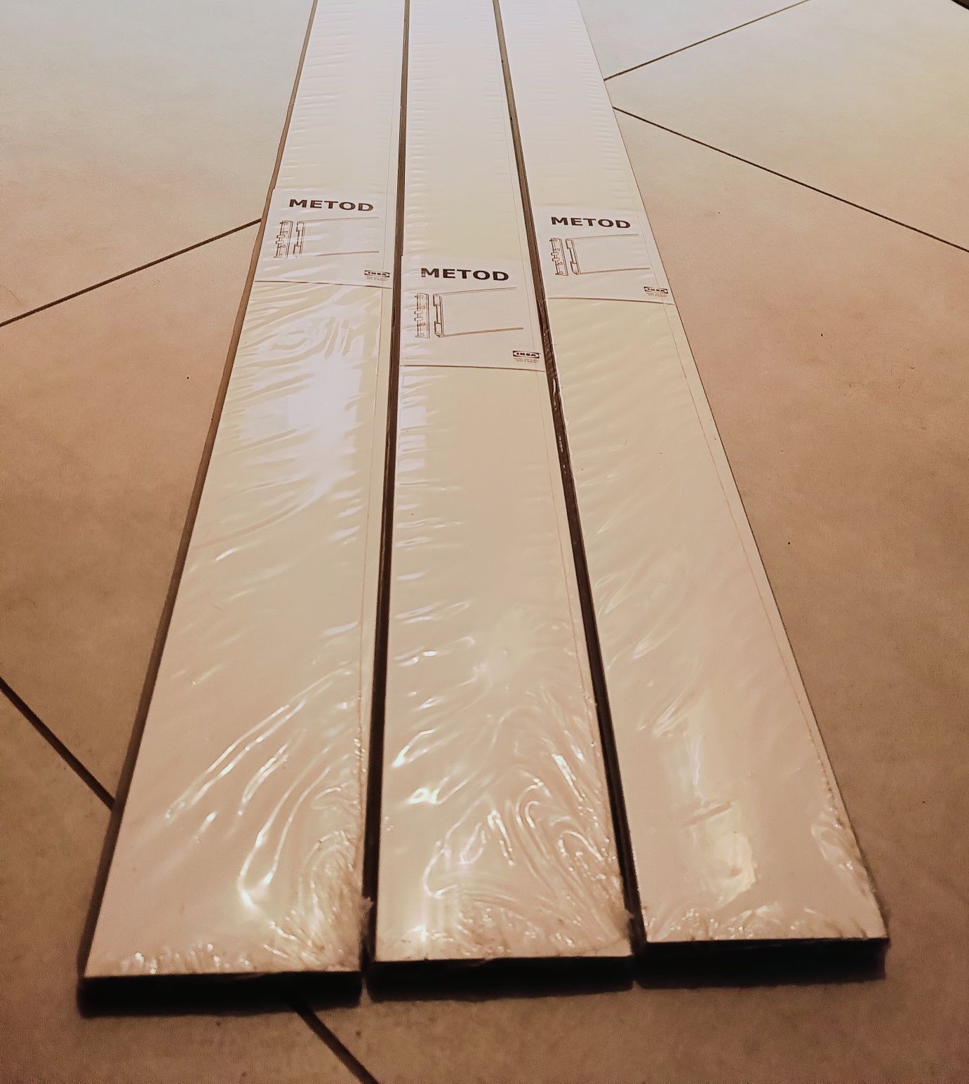 IKEA Förbatträ 220x8 Cokół cokoły kremowe nowe do METOD