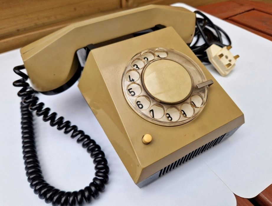 Stary telefon Tesla 1973 rok Czechosłowacja retro antyk zabytek