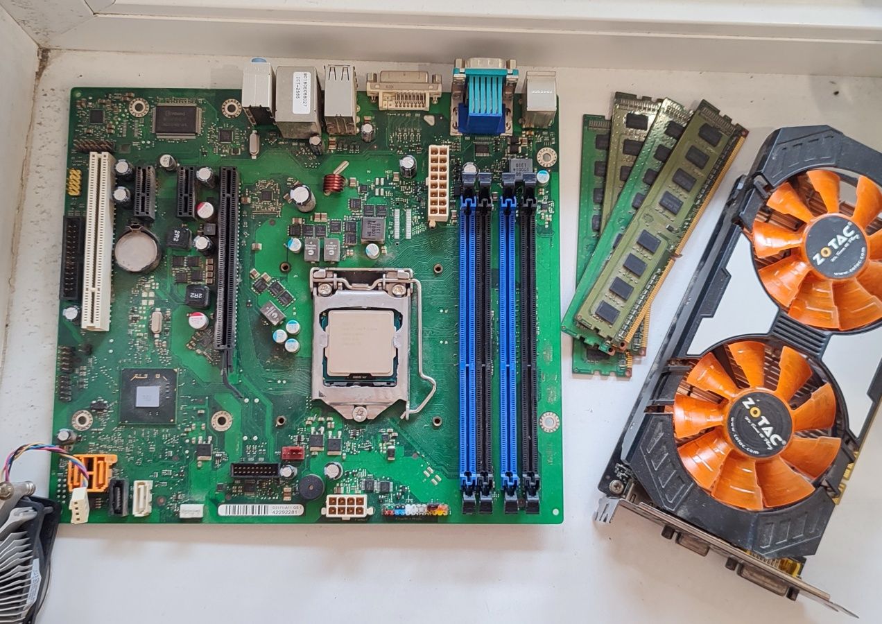 КОПМЛЕКТ GTX (750TI)+плата+intel core i5-3470//16gb ddr3 (1600)