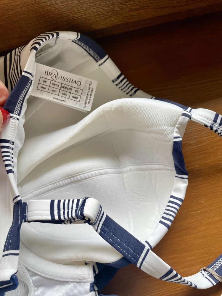 Wyszczuplający Strój kąpielowy marynarskie paski 85DD 85E dla niskiej