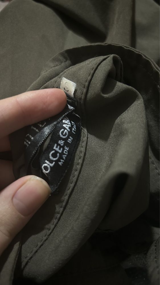 Рубашка кольору хакі оригінал Dolce Gabbana