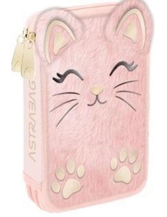 Piórnik poj z wyp Astrabag Fluffy Kitty ASTRA ASTRA papiernicze ,