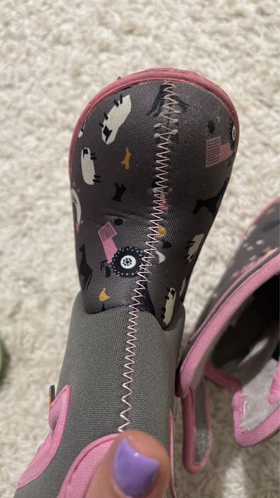 Сапоги зимние детские на дівчинку  чоботи Bogs 22 р