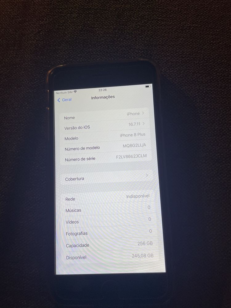 Iphone 8 plus 256 gb
