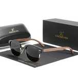 Okulary KINGSEVEN premium Drewno Vintage Czarne Ramka