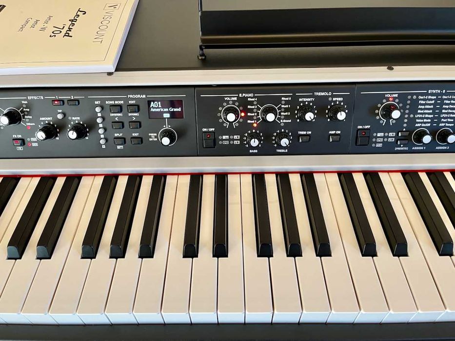 Viscount Legend 70s Artist W stage piano como novo, com extras!