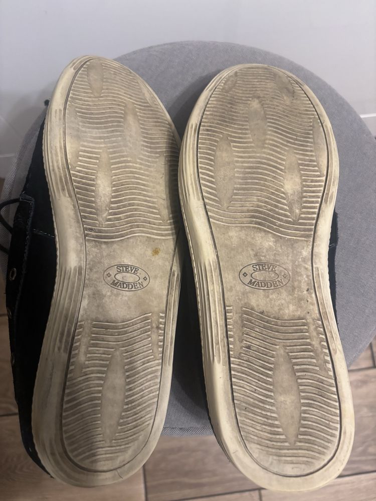 Mokasyny męskie , czarny zamsz roz 43 Steve Madden
