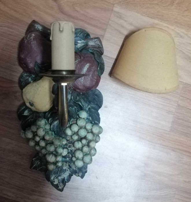 6 candeeiros/apliques rústicos com quebra luz, Ler descrição