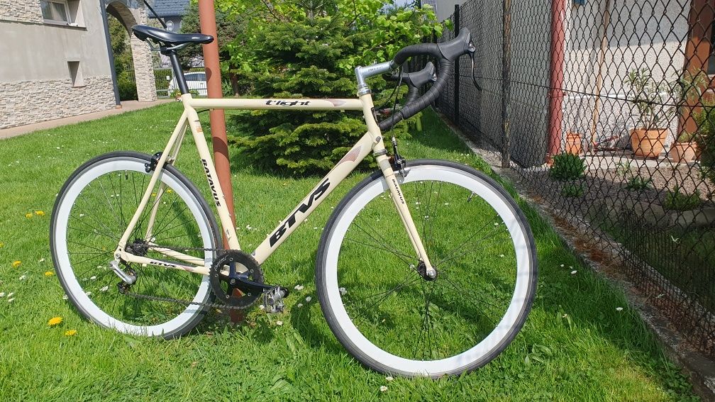 rower szosowy single speed ostre koło Batavus t'light tytan ti vintage