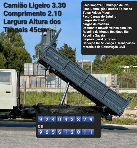 Faço cargas de Entulho Madeira Pladur Resíduos Monos