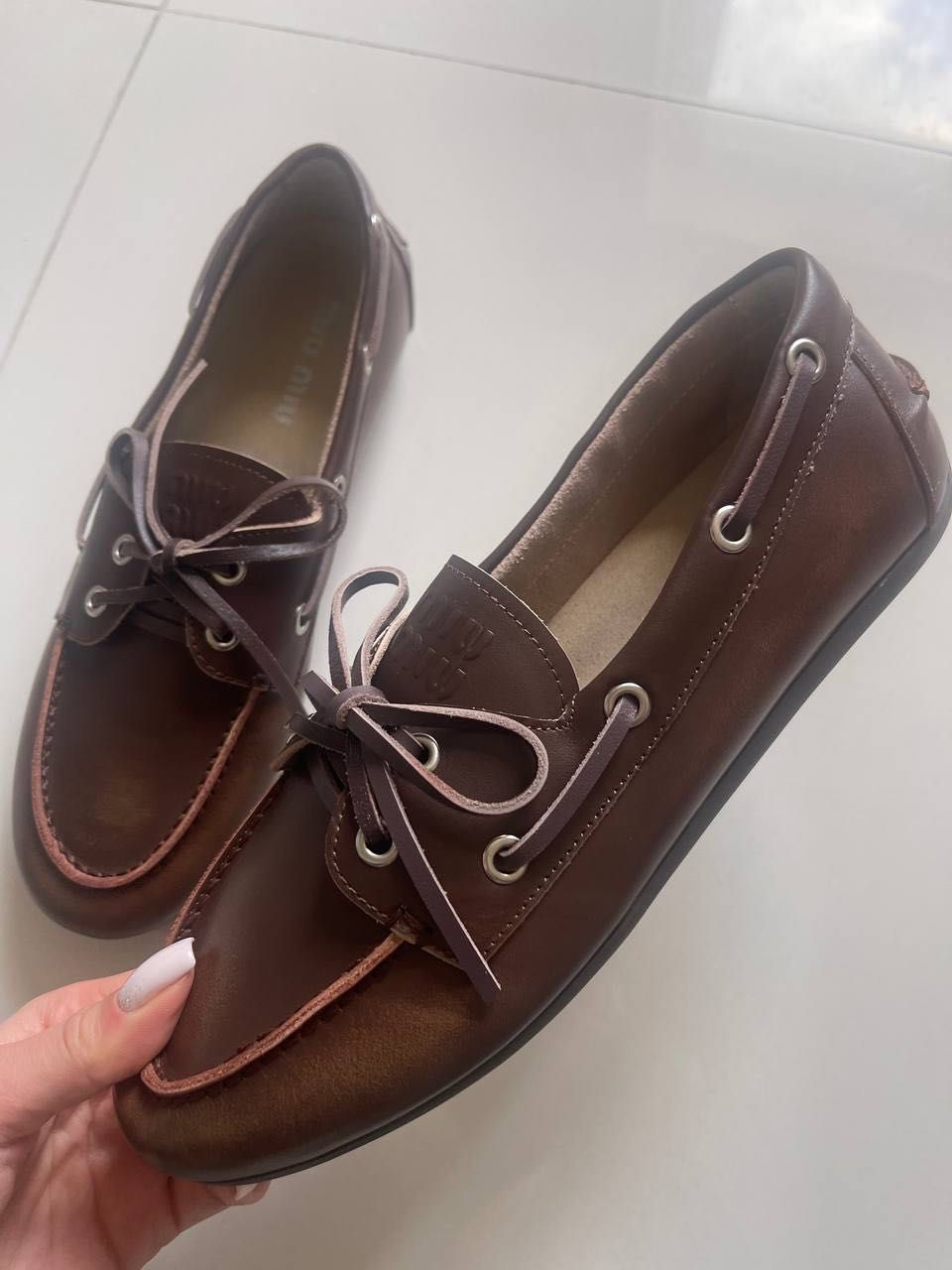 Mokasyny skórzane Miu Miu ! Premium półka,różne kolory 36-41