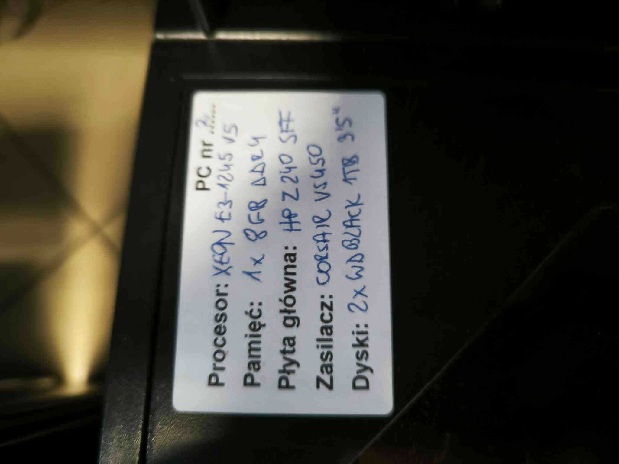 Serwer Rack 4U  do szafy 19 **  i7-8700  8GB 6TB WD RED  650W  **