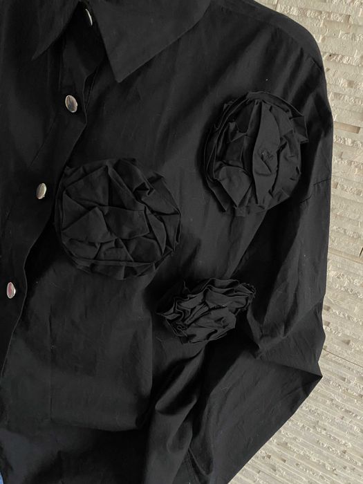 Valentino  nowa koszula z różą kwiaty ala 3D Cudo M-L