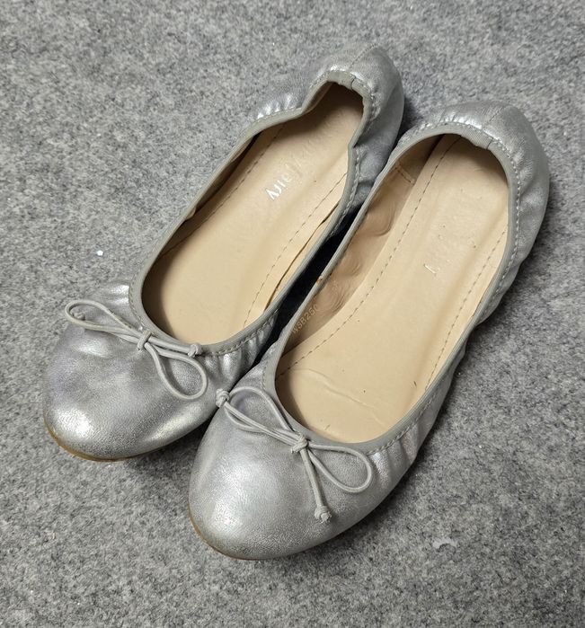 Janny Fairy srebrne balerinki rozm.38
