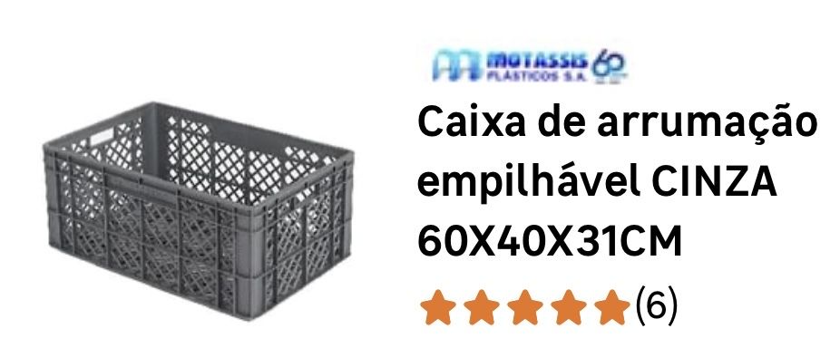 Caixas de arrumação empilhavel 60x40x30cm