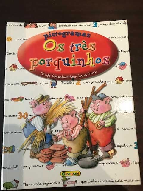 Livro infantil "Os três porquinhos"