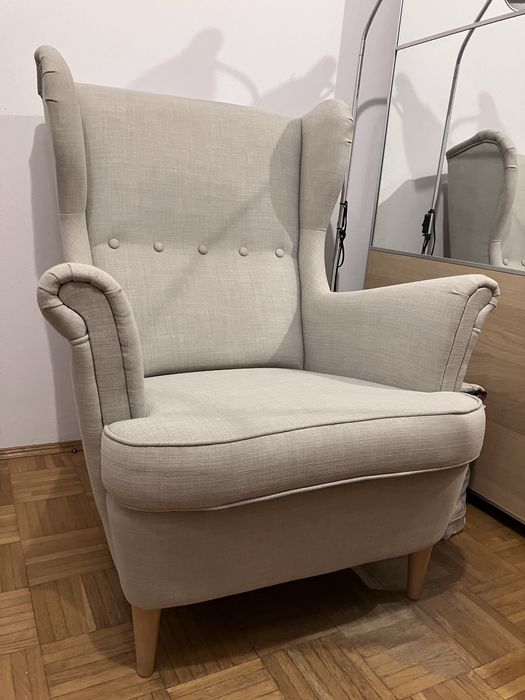 Fotel uszak + podnóżek Ikea