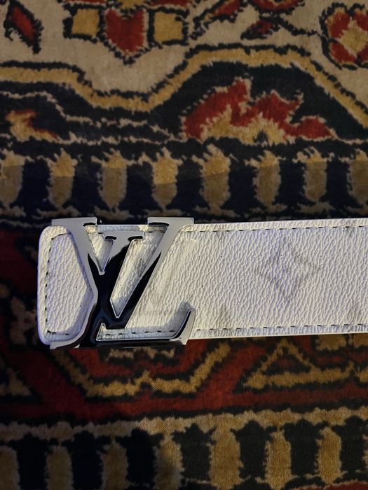 Pasek Louis Vuitton 110cm białe zdobienie