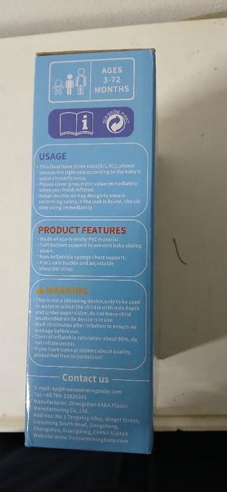 Flutuador para bebé