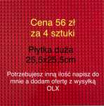 Płytka duża konstrukcyjna 25,5x25,5cm  kompatybilna z LEGO kolor czerw