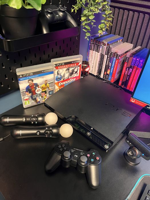 Playstation 3 + bogaty zestaw move