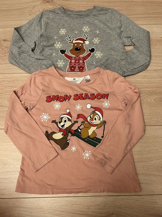Świąteczne bluzki h&m lupilu 110/116