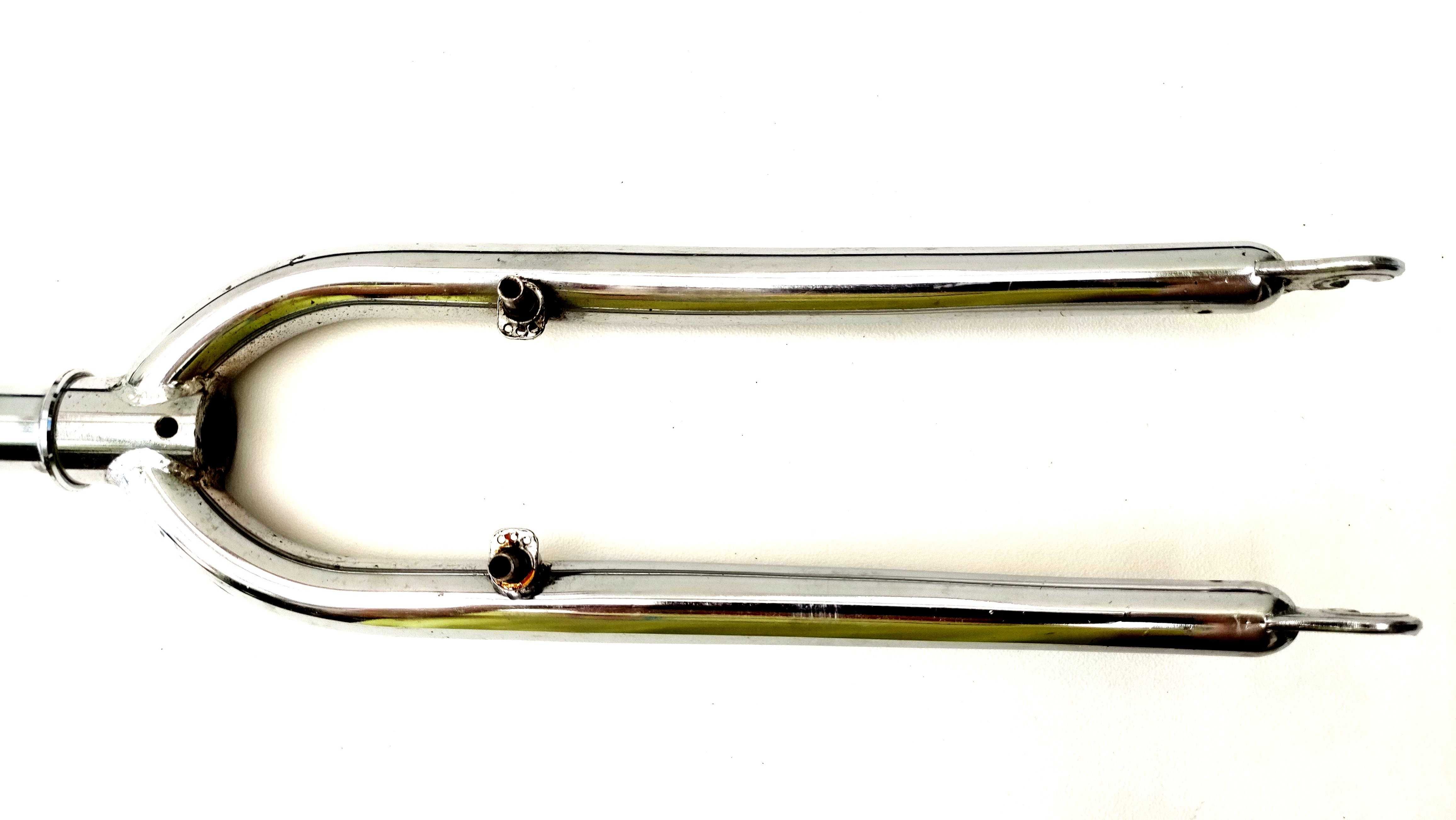 Chromowany Widelec Stalowy A-head 1 i 1/8'' pod koło 26'' #259