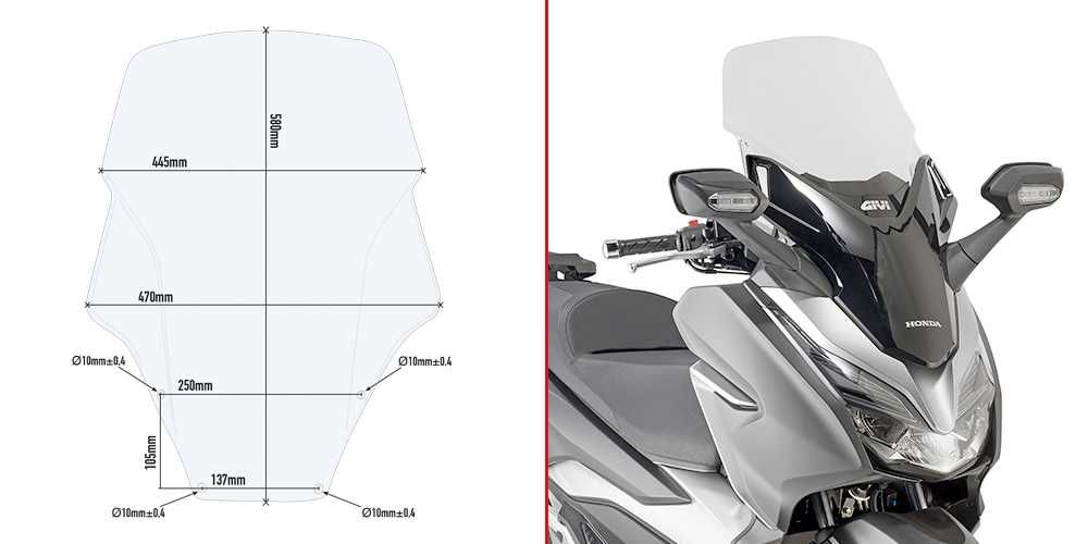 D1166ST szyba Forza 125 / 300 (19>20) HONDA nowa