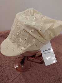 Bawełniany kapelusz ażurowy one size  Czapka  haft